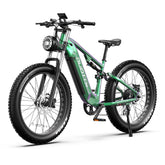 Duotts E26 Electric Bike  - Motor 750W Battery 48V20AH 26*4.0 Inch Fat Tire Front Rear Hydraulic Brakes - Green Purple